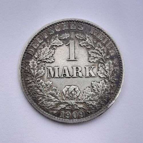 Germany 1909 A silver 1 mark XF