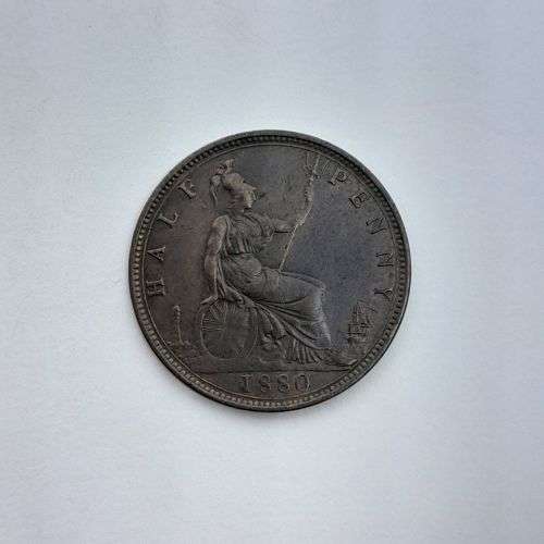 Great Britain 1880 half penny XF