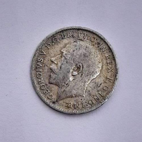 Great Britain 1912 silver 3d AU