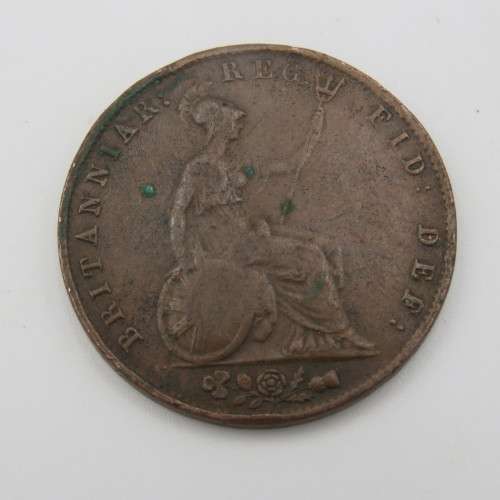 Great Britain 1848 over 1847 half penny Fine
