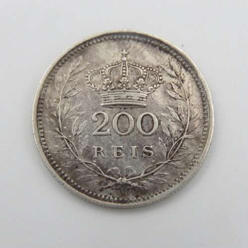 Portugal 1909 silver 200 reis