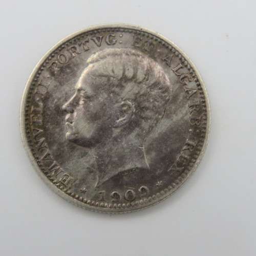 Portugal 1909 silver 200 reis