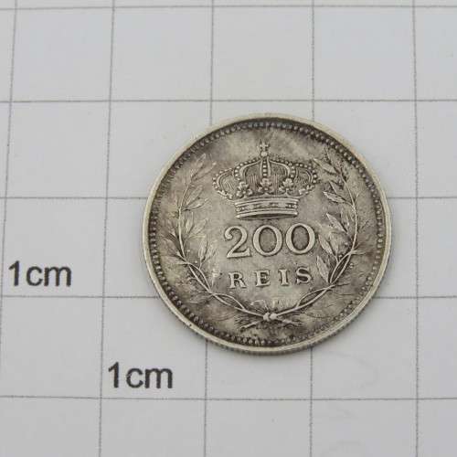 Portugal 1909 silver 200 reis