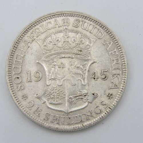 South Africa 1945 half crown AU