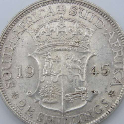 South Africa 1945 half crown AU