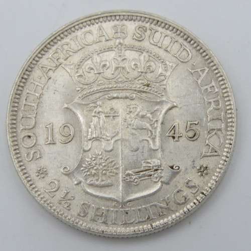 South Africa 1945 half crown AU