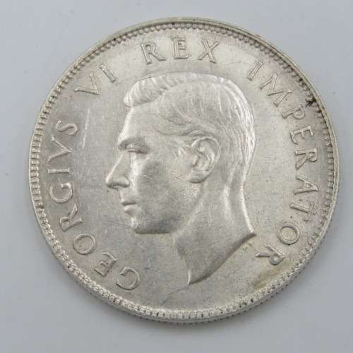 South Africa 1945 half crown AU