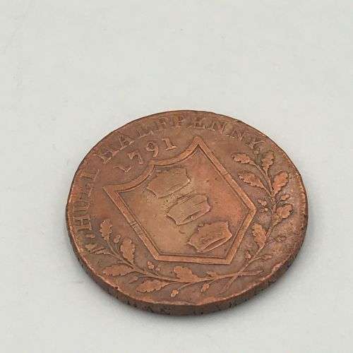 Yorkshire Hull Half Penny 1791 with edge inscription
