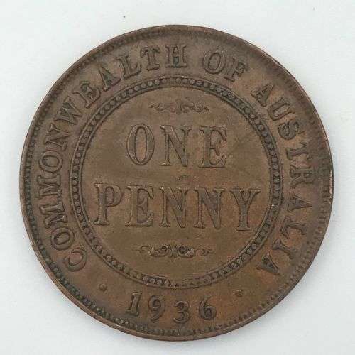 Australia 1936 One penny XF+