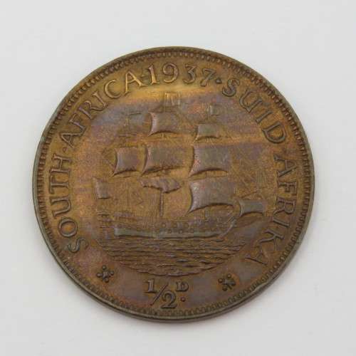 South Africa 1937 half penny