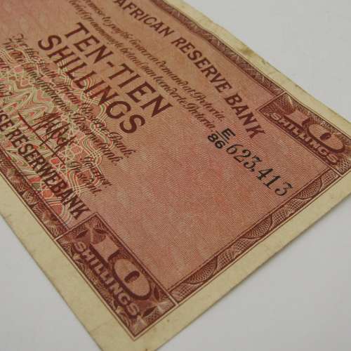 M.H. de Kock 1947 Ten Shilling banknote VF+