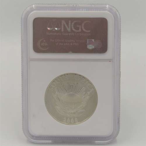 2008 RSA Mahatma Gandhi Proof silver R1 graded PF70 Ultra Cameo by NGC