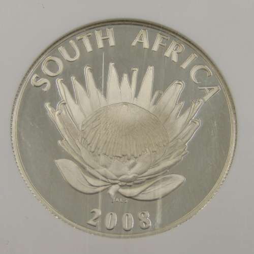 2008 RSA Mahatma Gandhi Proof silver R1 graded PF70 Ultra Cameo by NGC
