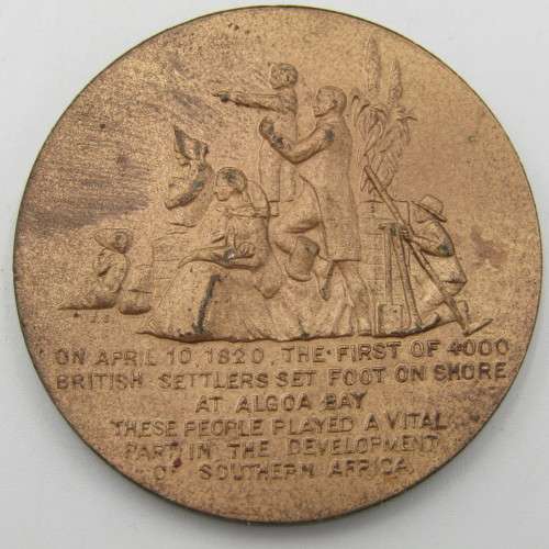 1820-1970 Bronze British settlers medallion