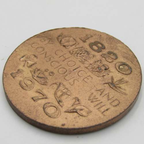 1820-1970 Bronze British settlers medallion