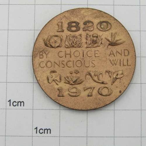 1820-1970 Bronze British settlers medallion