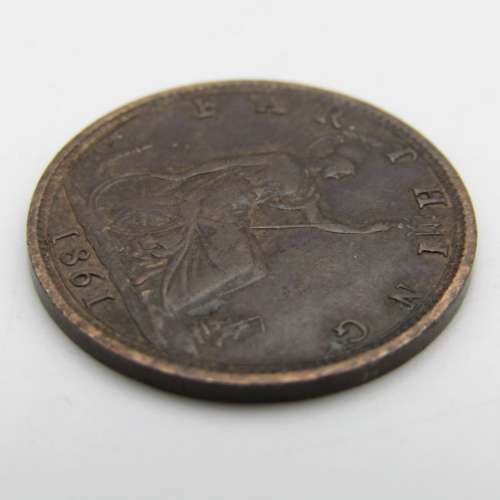 1861 Great Britain factory error coin Double strike of First 1 of 1861