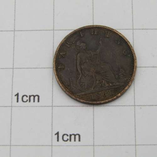 1861 Great Britain factory error coin Double strike of First 1 of 1861