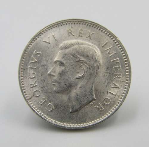 South Africa 1946 tickey 3d uncirculated
