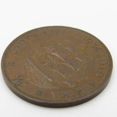 South Africa 1934 half penny XF