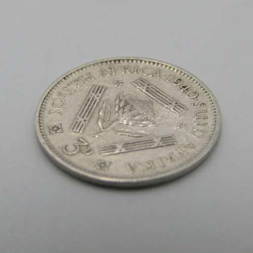 South Africa 1940 tickey 3d error star touching 0 of 1940