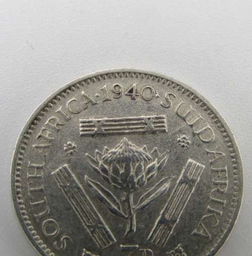 South Africa 1940 tickey 3d error star touching 0 of 1940