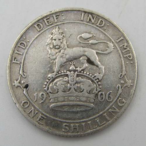 Great Britain 1906 Silver shilling VF+