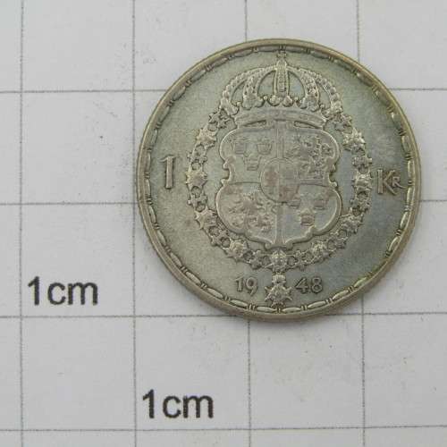 Sweden silver 1948 Kronor VF