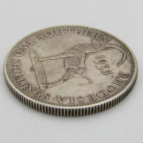 Southern Rhodesia 1935 Two Shillings XF - silver