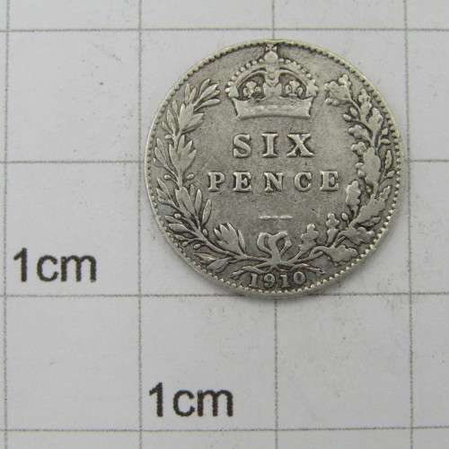 Great Britain 1910 sixpence 6d VF+