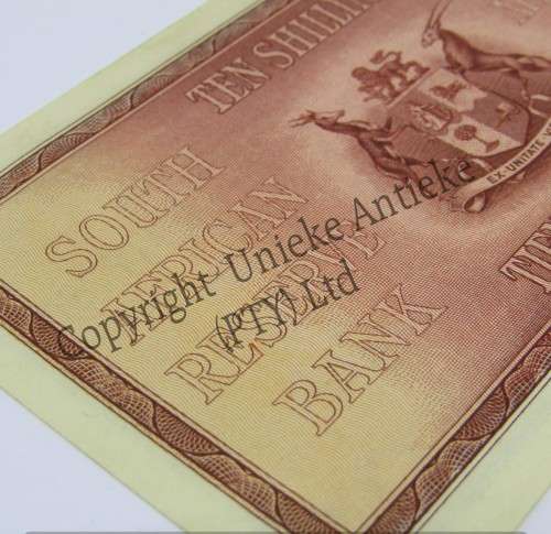 MH de Kock 1st Issue Ten shillings banknote