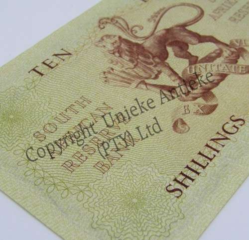 1956 MH de Kock Ten shillings banknote