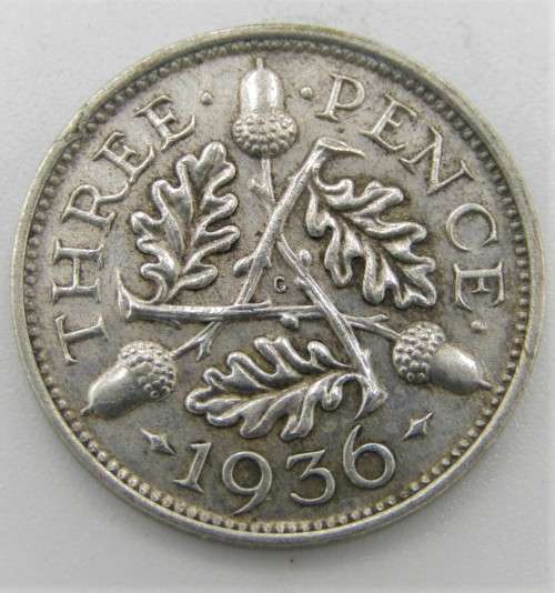 Great Britain 1936 three pence silver