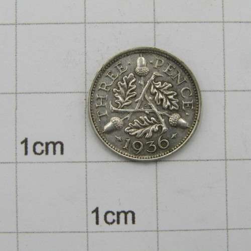 Great Britain 1936 three pence silver