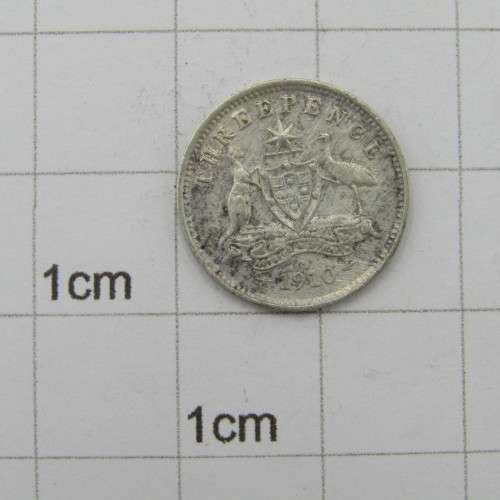 Australia 1910 silver 3d three pence