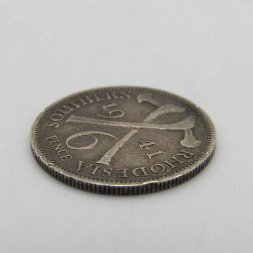 Southern Rhodesia 1941 sixpence silver