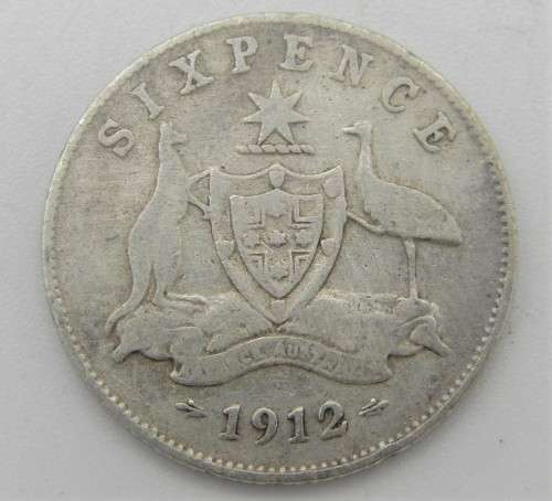 Australia 1912 sixpence 6d