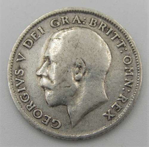 Great Britain 1916 sixpence 6d VF