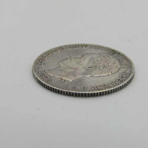 Portugal 1876 silver 100 reis VF+