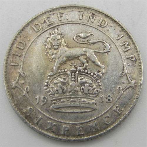 Great Britain 1918 sixpence 6d XF