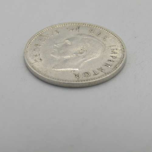 1945 South Africa 3d tickey - uncirculated with light wear