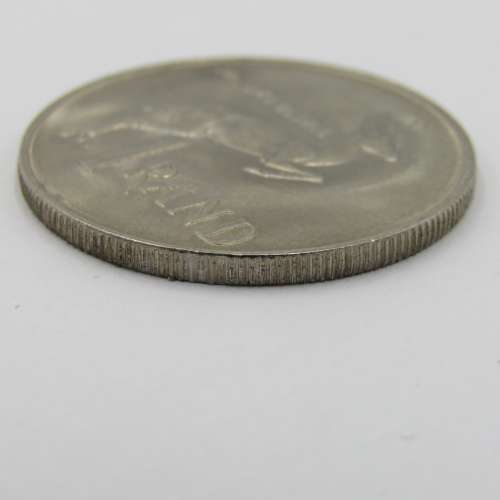 South Africa 1989 One rand with 3 cracked die protrusions obverse - almost never seen on R1