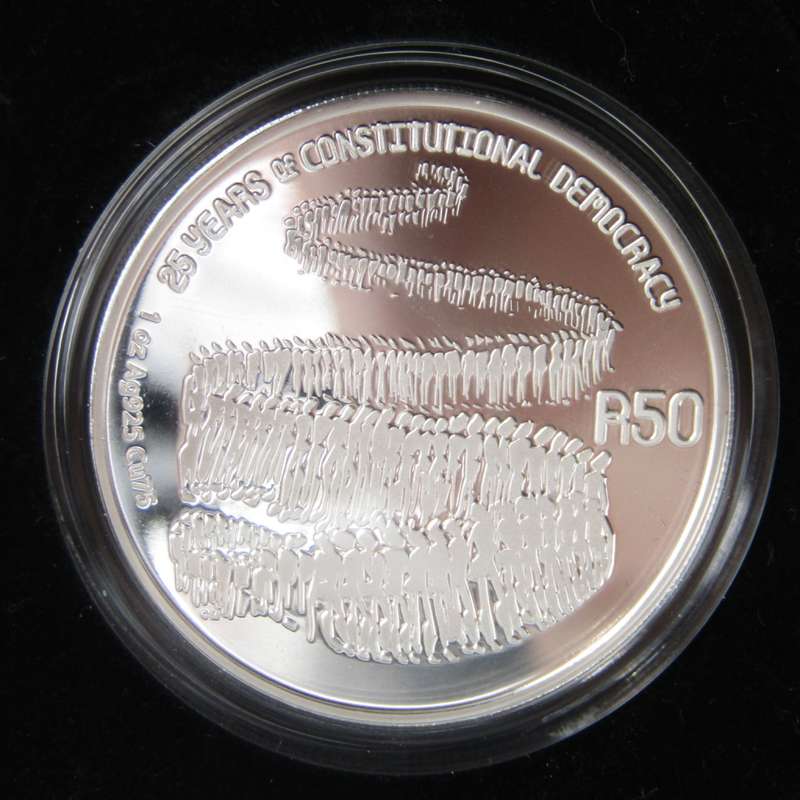 2019 RSA 25 Years of Constitutional democracy 8 coin proof set with certificate