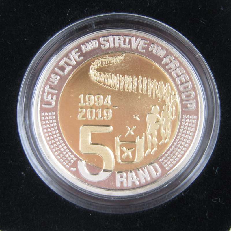 2019 RSA 25 Years of Constitutional democracy 8 coin proof set with certificate