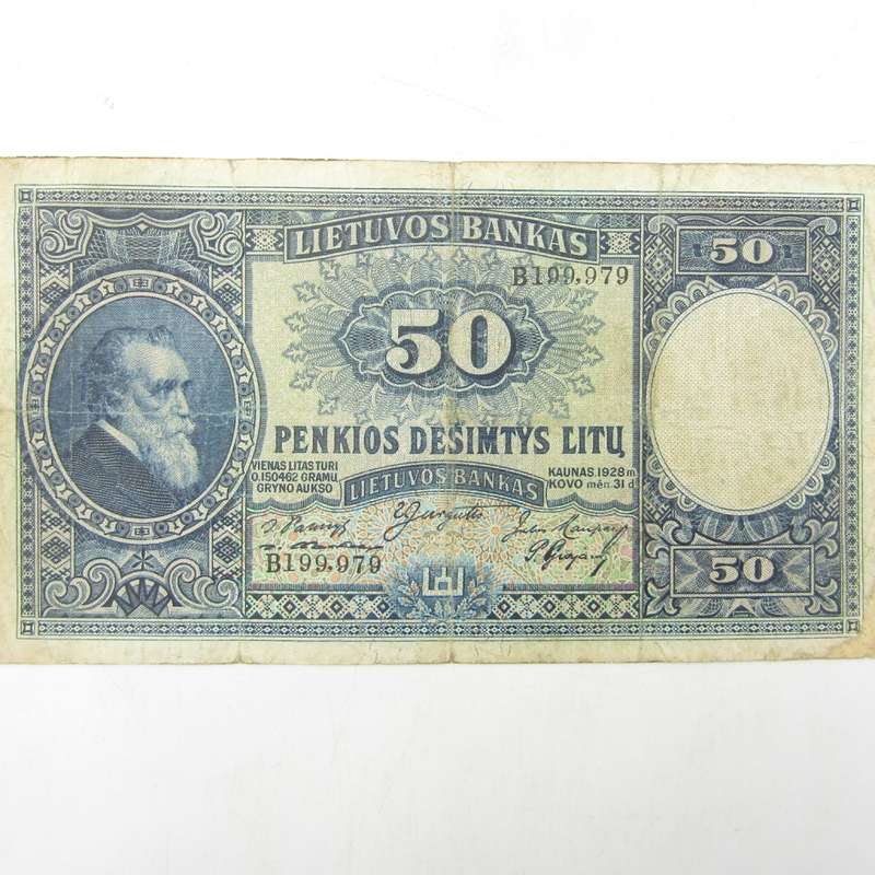 Lithuania 50 Lito 1928 a VF