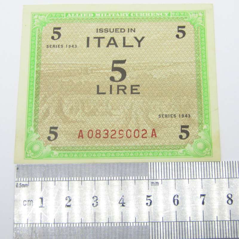Italy 5 Lire Allied occupation - Uncirculated