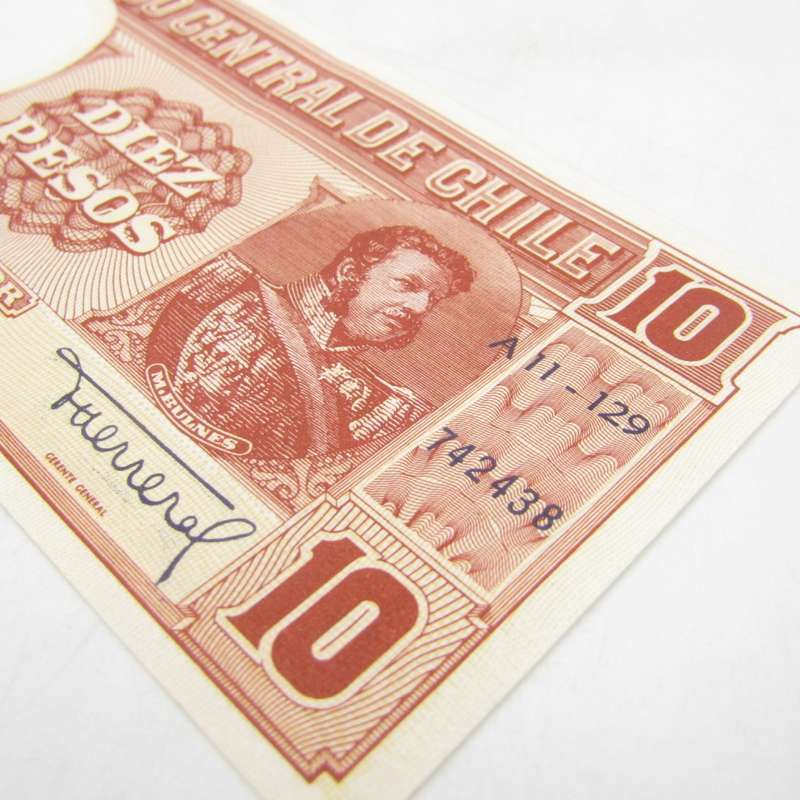 Chile 10 Pesos banknote (1 Condor) Maschke & Herrera - 2 variations AU+ and UNC