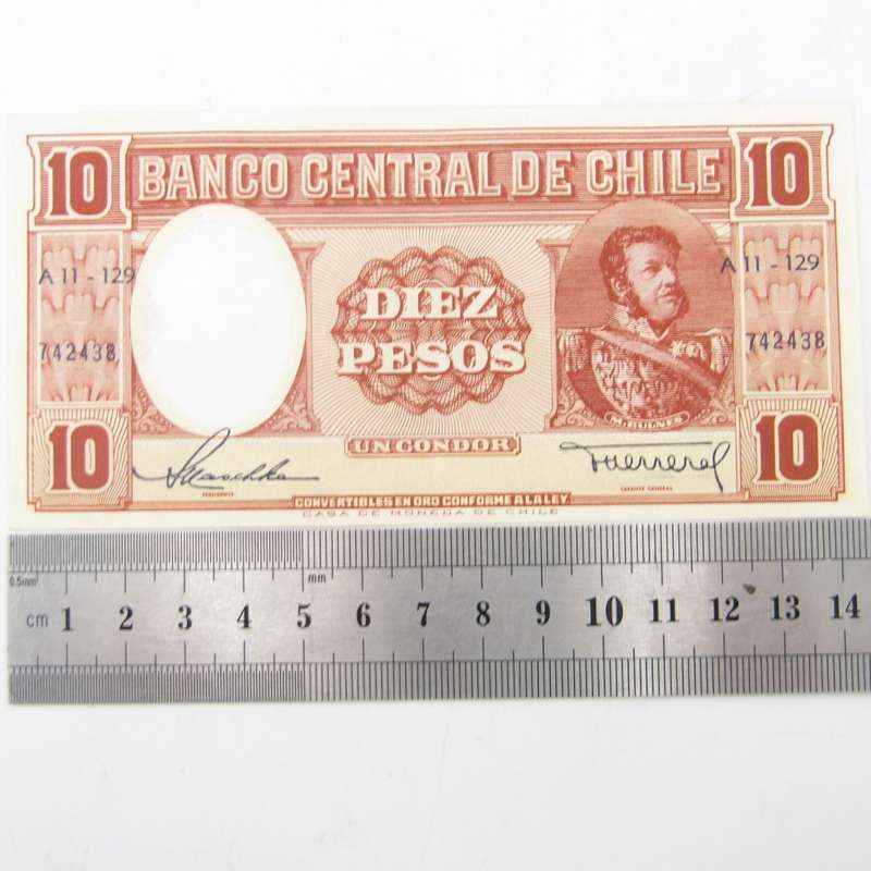Chile 10 Pesos banknote (1 Condor) Maschke & Herrera - 2 variations AU+ and UNC