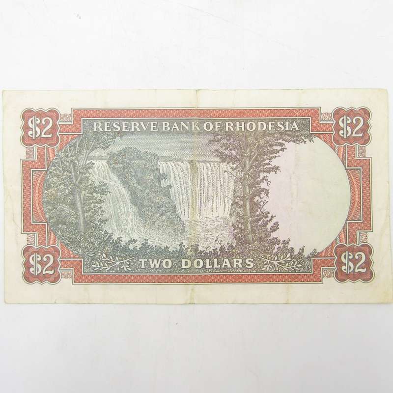 Rhodesia Two dollars 4 Jan 1972 VF+