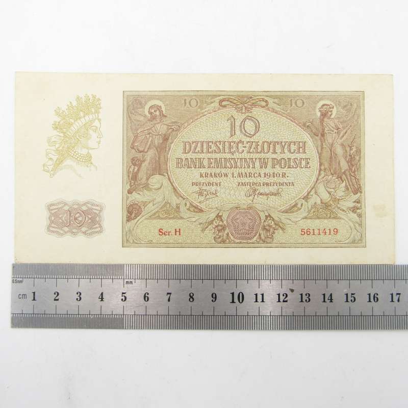 Poland 1940 Ten ZLOTYCH VF+